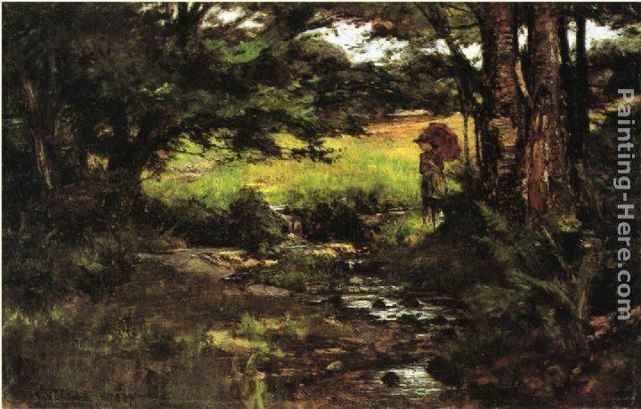 Brook in Woods painting - Theodore Clement Steele Brook in Woods art painting